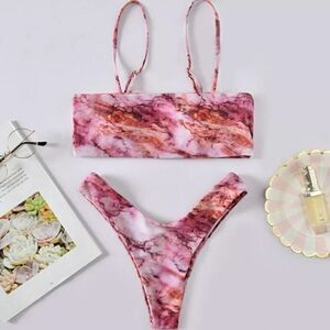 Madison ♡ Marble Bandeau Bikini M